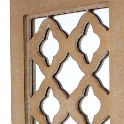 6 X 7.5 X 17 Tan Wooden Cross - Candle Holder Sconce