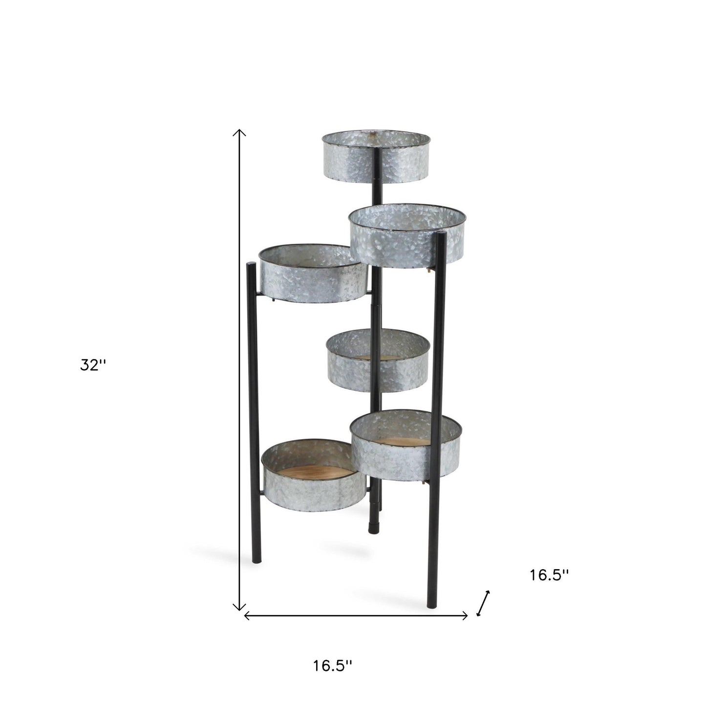 Modern Farmhouse 6 Tier Galvanized Metal Plant Stand