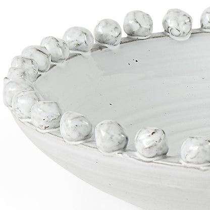 Off White Ceramic Centerpiece Bowl