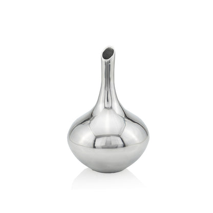 13" Aluminum Silver Bud Table Vase