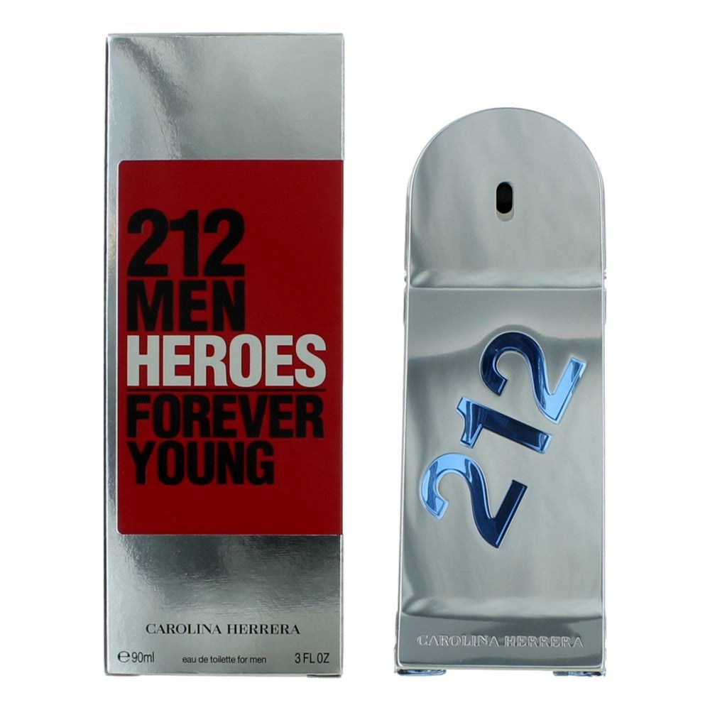 212 Heroes Forever Young by Carolina Herrera, 3 oz EDT Spray for