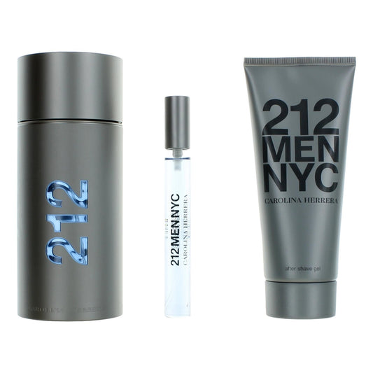 212 by Carolina Herrera, 3 Piece Gift Set for Men