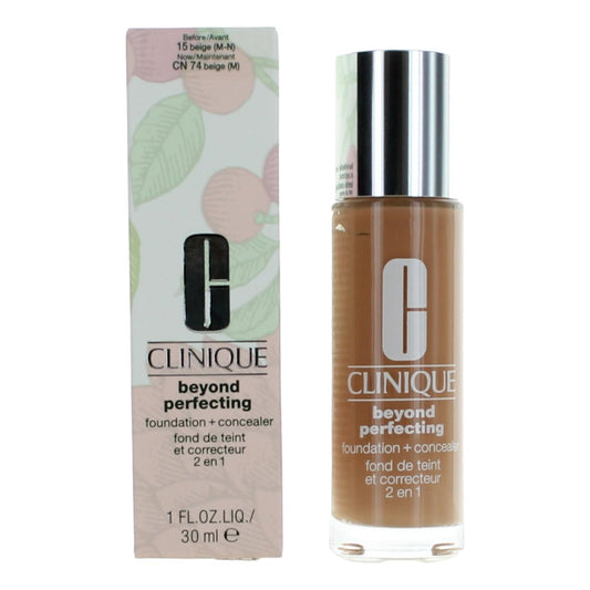 Clinique Beyond Perfecting by Clinique, 1 oz Foundation + Concealer- CN 74 Beige