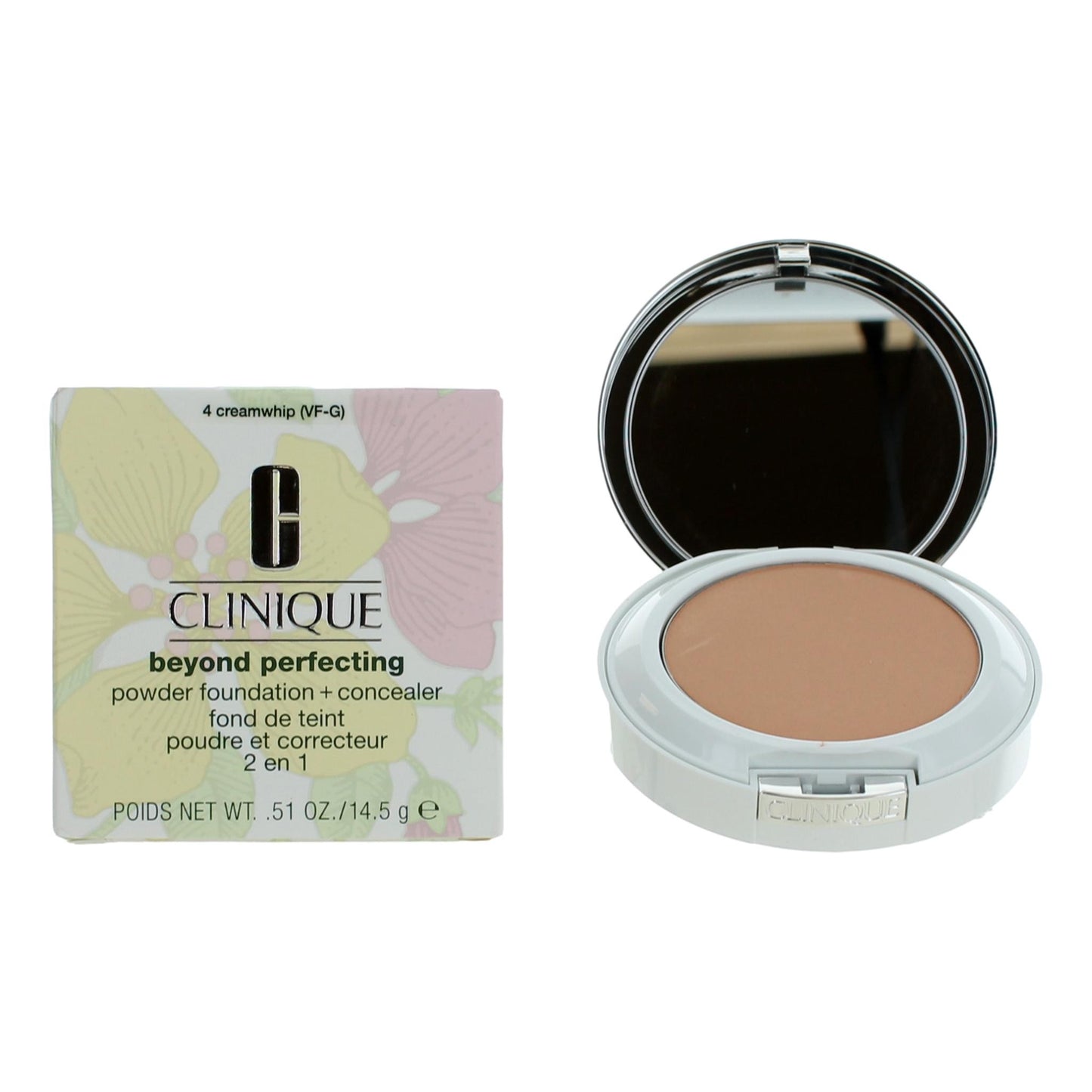 Clinique Beyond Perfecting by Clinique, .51 oz Powder Foundation + Concealer- 4 Creamwhip