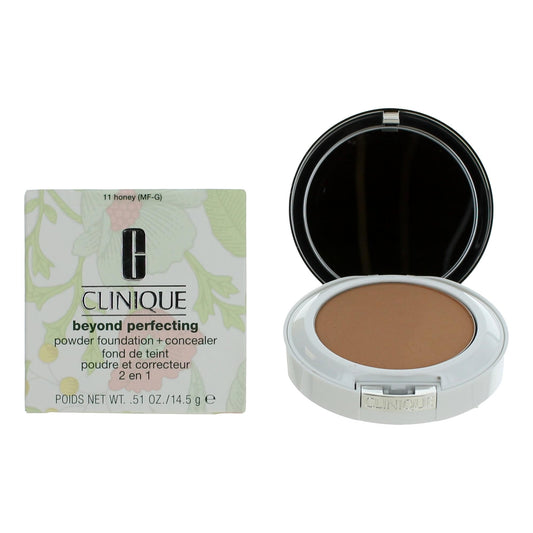 Clinique Beyond Perfecting by Clinique, .51 oz Powder Foundation + Concealer- 11 Honey